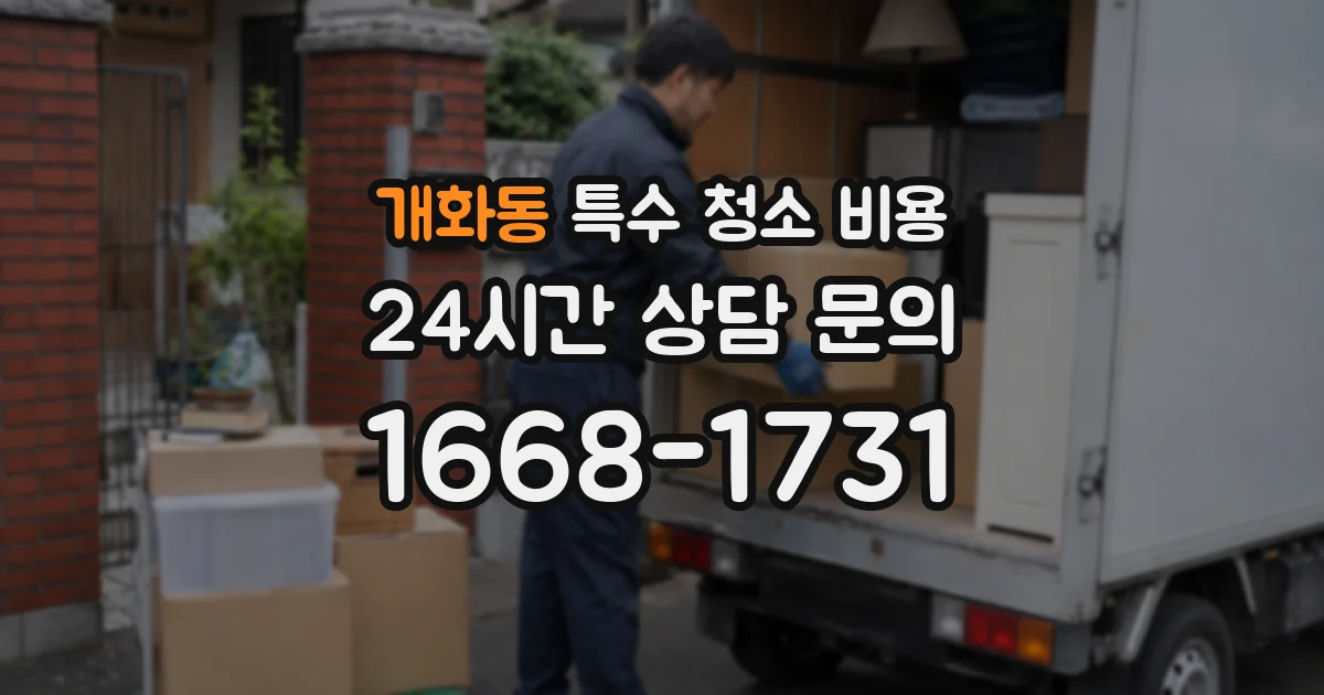개화동 특수 청소 비용
