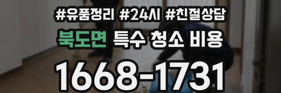 북도면 특수 청소 비용