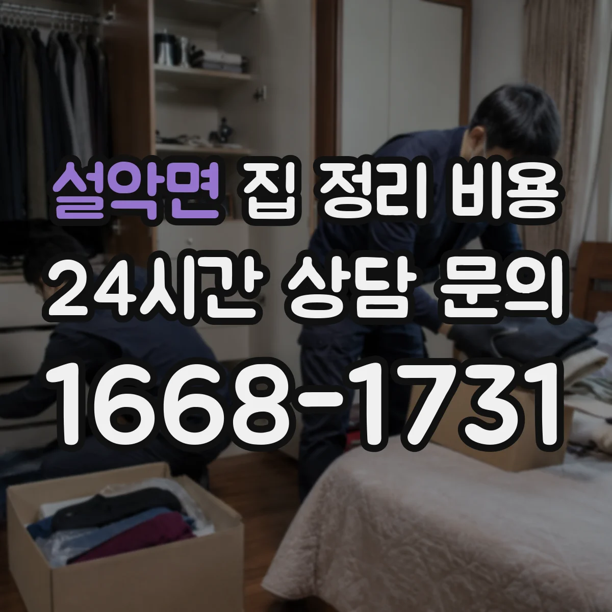 설악면 집 정리 비용