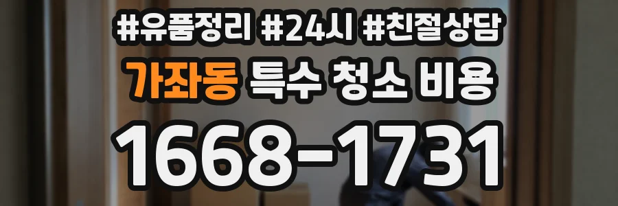 가좌동 특수 청소 비용