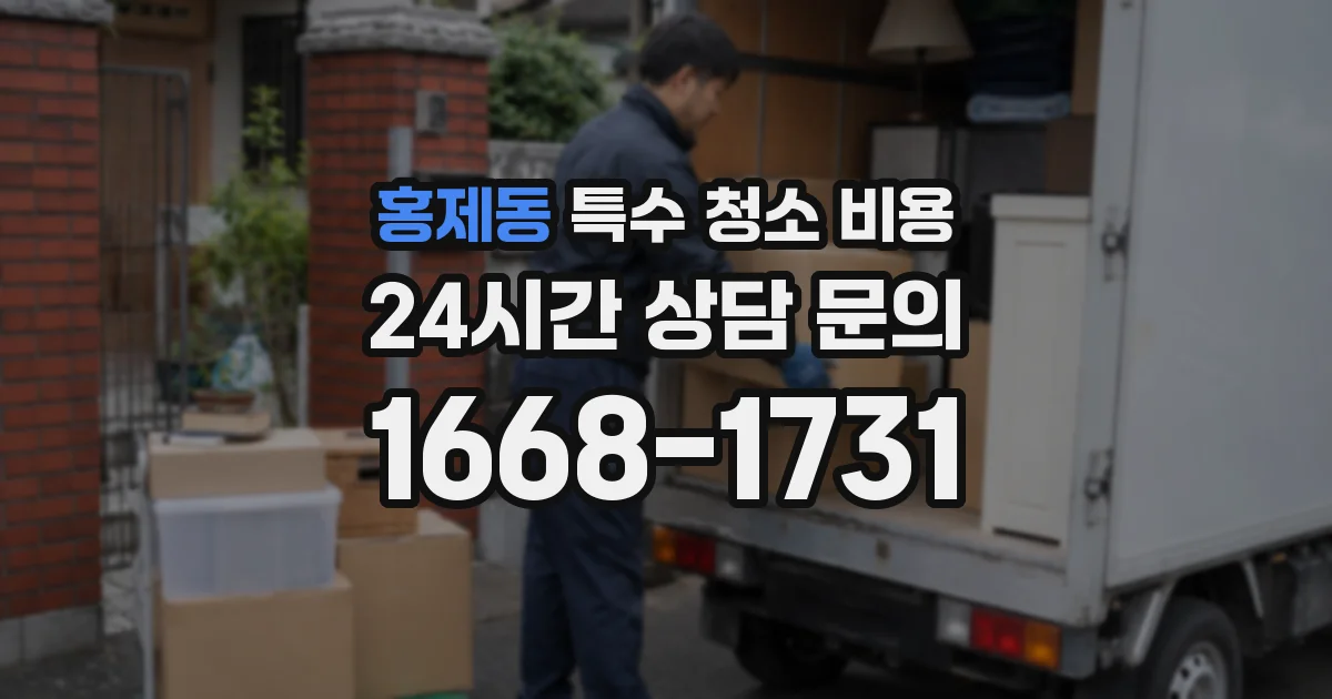 홍제동 특수 청소 비용