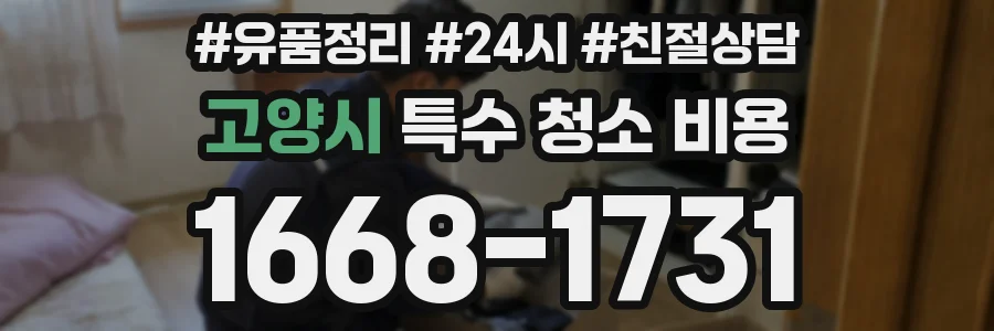 고양시 특수 청소 비용