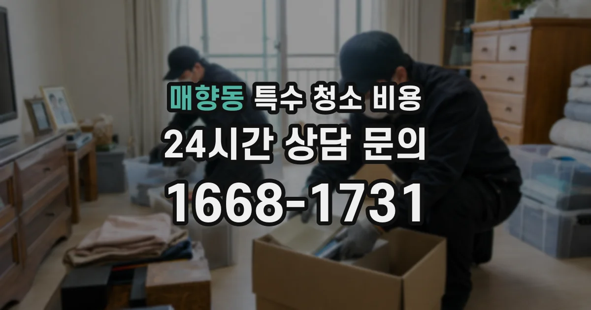 매향동 특수 청소 비용