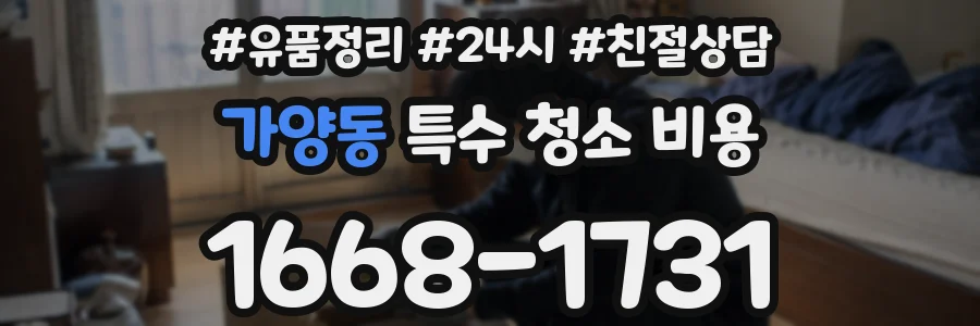 가양동 특수 청소 비용