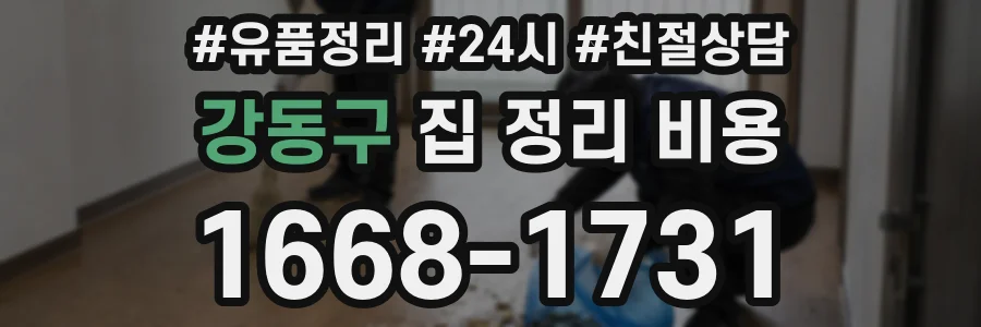 강동구 집 정리 비용