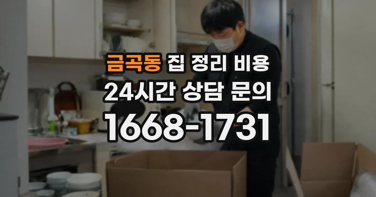 금곡동 집 정리 비용