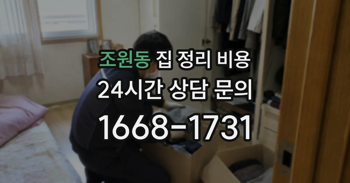 조원동 집 정리 비용