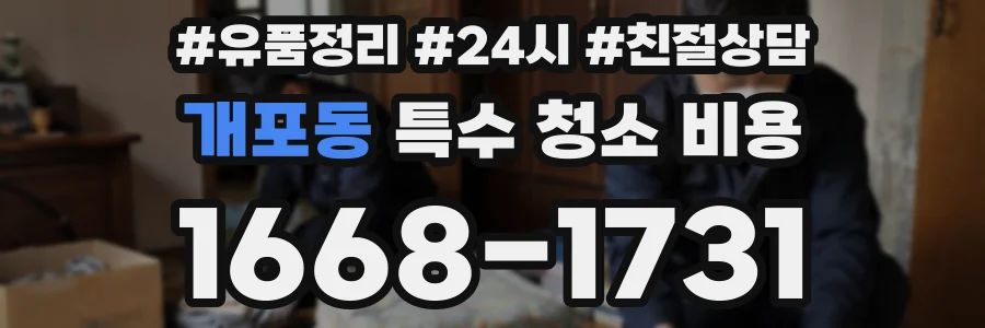 개포동 특수 청소 비용