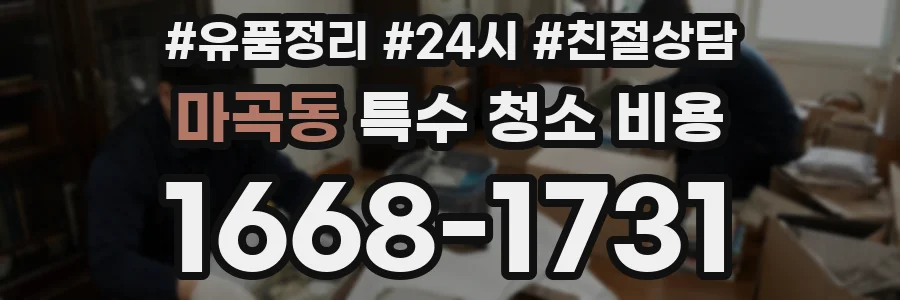 마곡동 특수 청소 비용