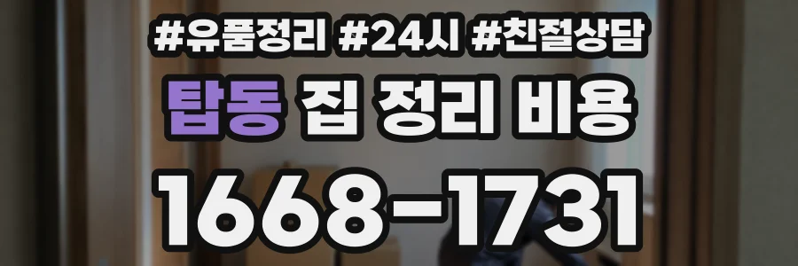 탑동 집 정리 비용