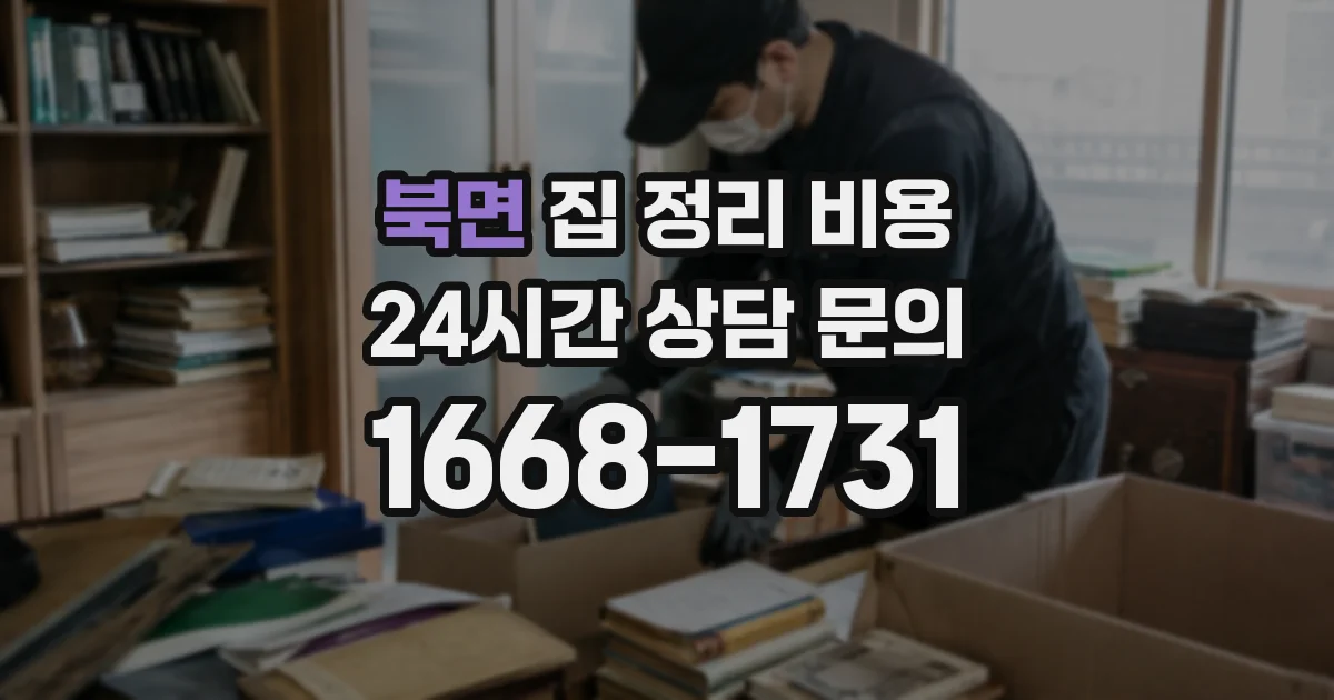 북면 집 정리 비용