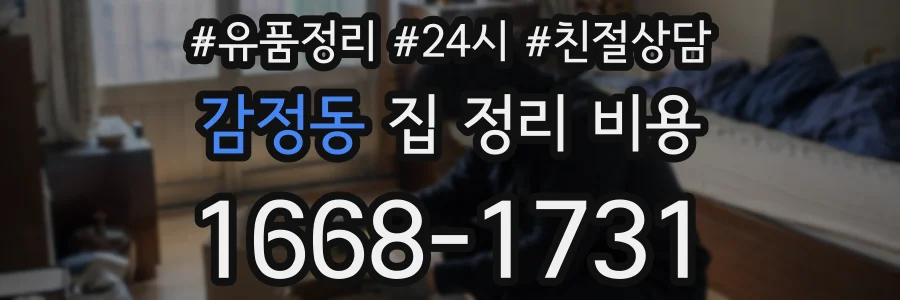 감정동 집 정리 비용