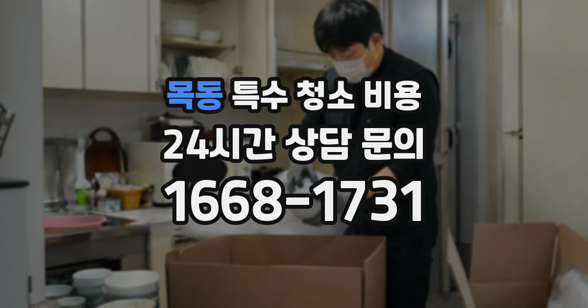 목동 특수 청소 비용
