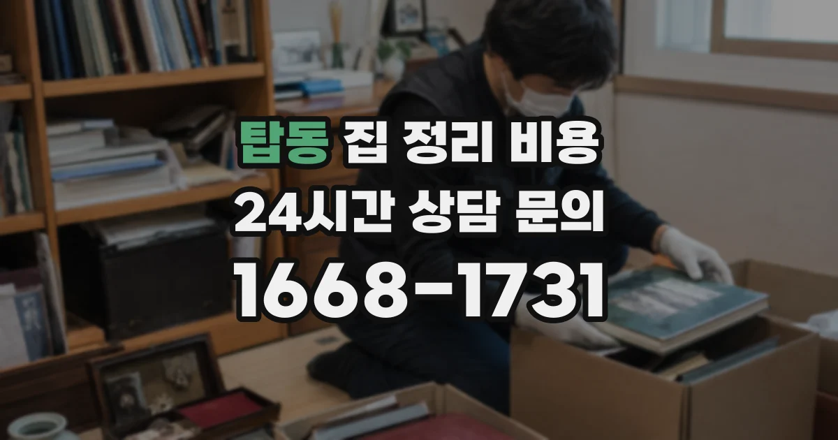 탑동 집 정리 비용
