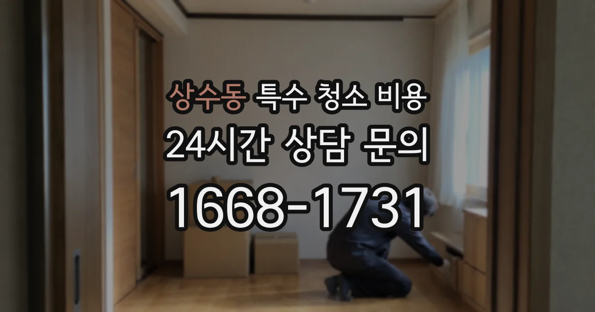 상수동 특수 청소 비용