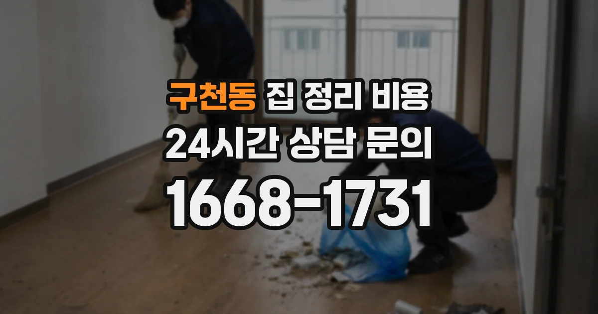 구천동 집 정리 비용