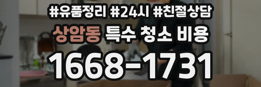 상암동 특수 청소 비용