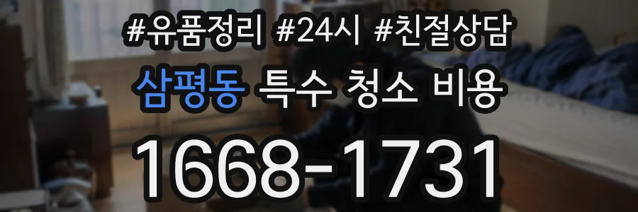 삼평동 특수 청소 비용