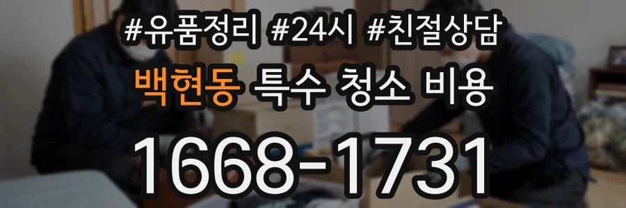 백현동 특수 청소 비용