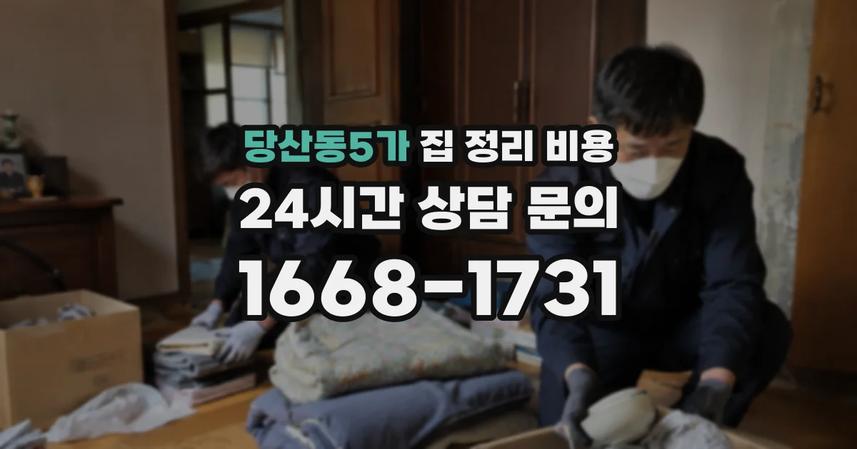 당산동5가 집 정리 비용