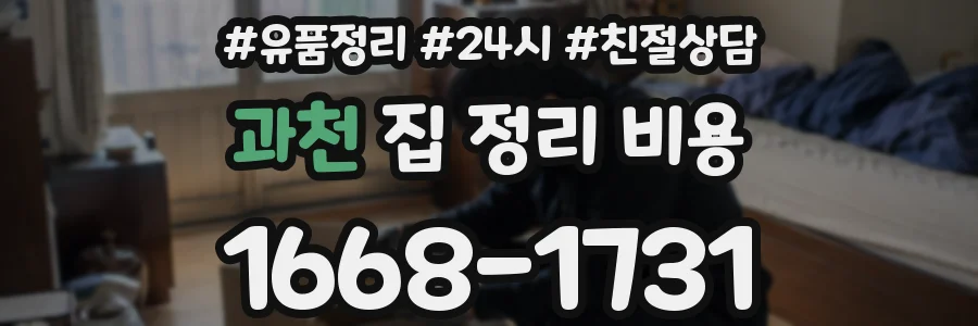과천 집 정리 비용