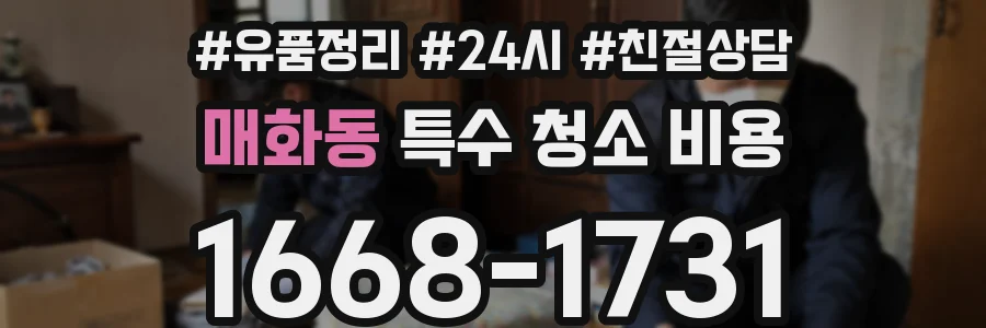 매화동 특수 청소 비용