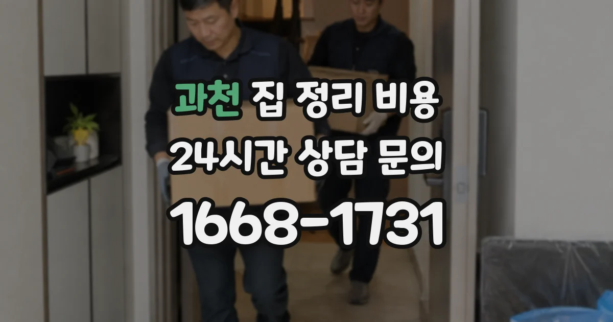 과천 집 정리 비용