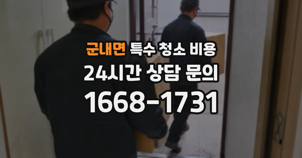 군내면 특수 청소 비용