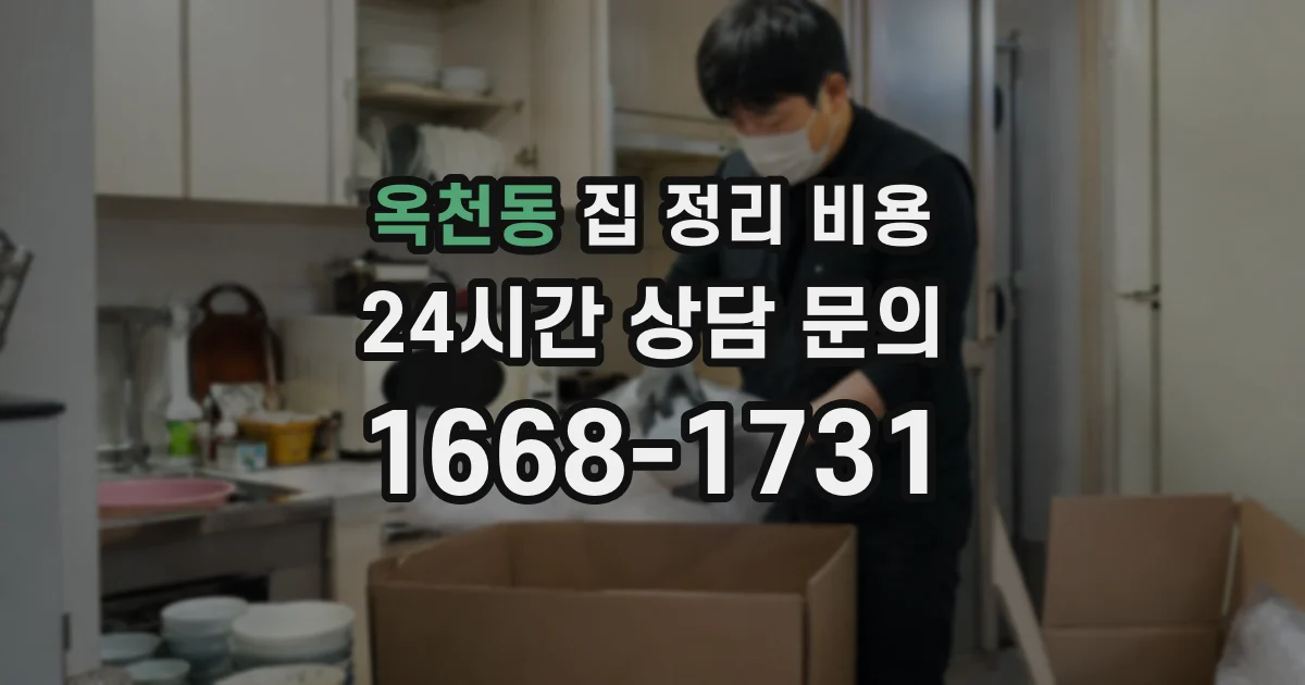 옥천동 집 정리 비용