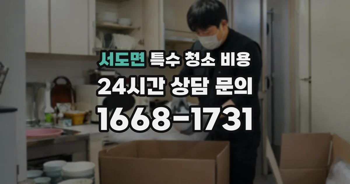 서도면 특수 청소 비용