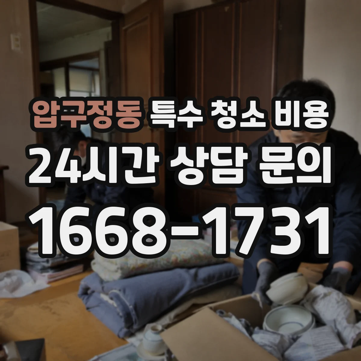압구정동 특수 청소 비용