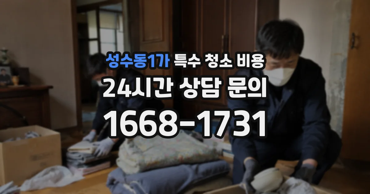 성수동1가 특수 청소 비용