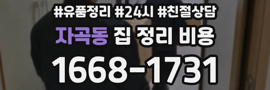자곡동 집 정리 비용