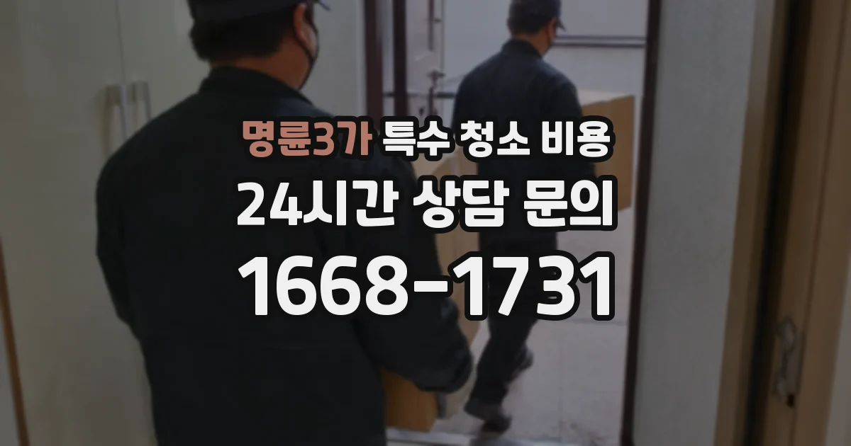 명륜3가 특수 청소 비용