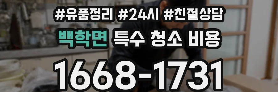 백학면 특수 청소 비용