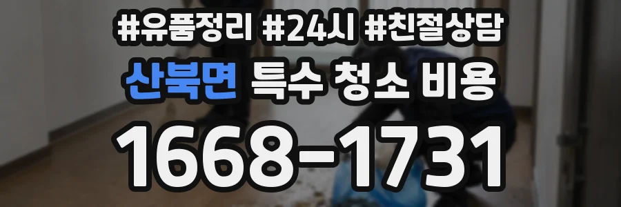 산북면 특수 청소 비용