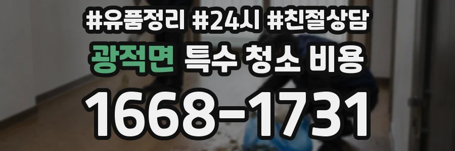 광적면 특수 청소 비용