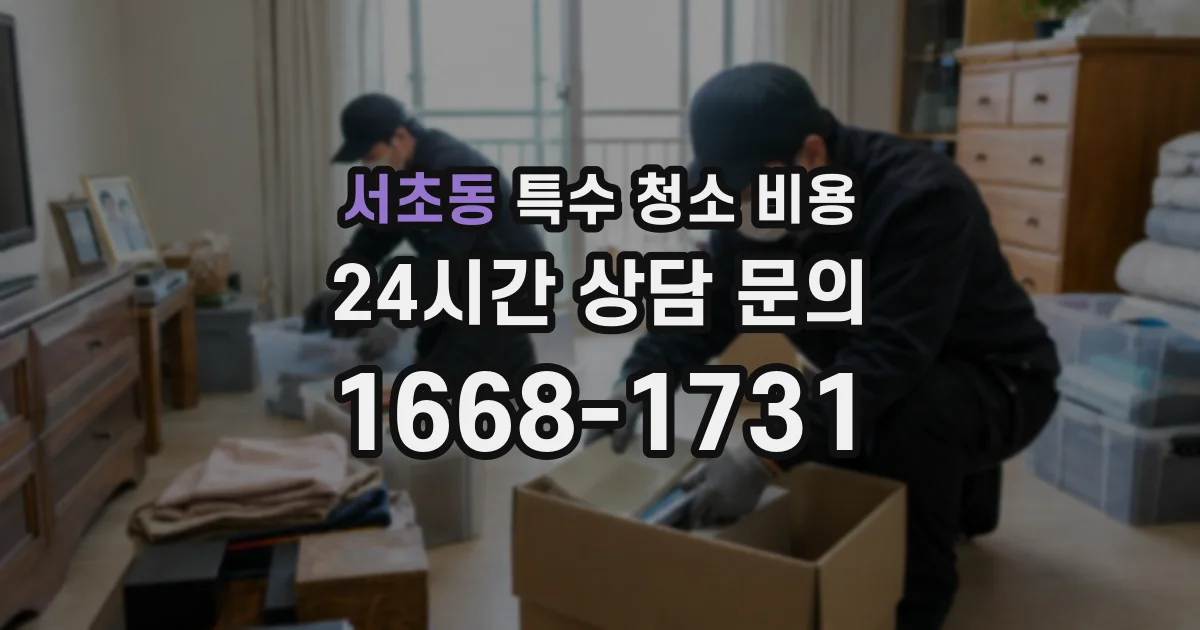 서초동 특수 청소 비용