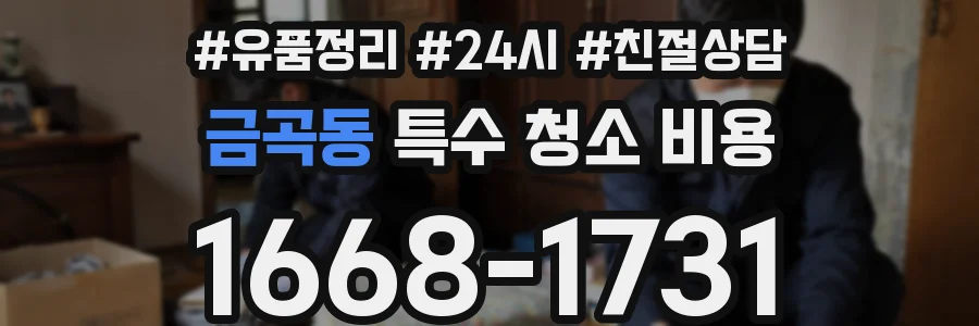 금곡동 특수 청소 비용
