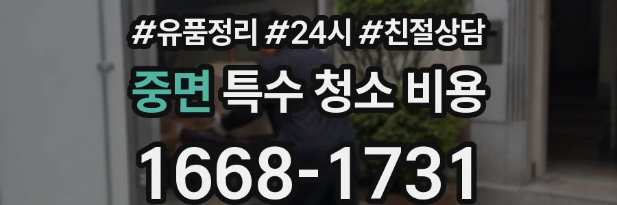 중면 특수 청소 비용