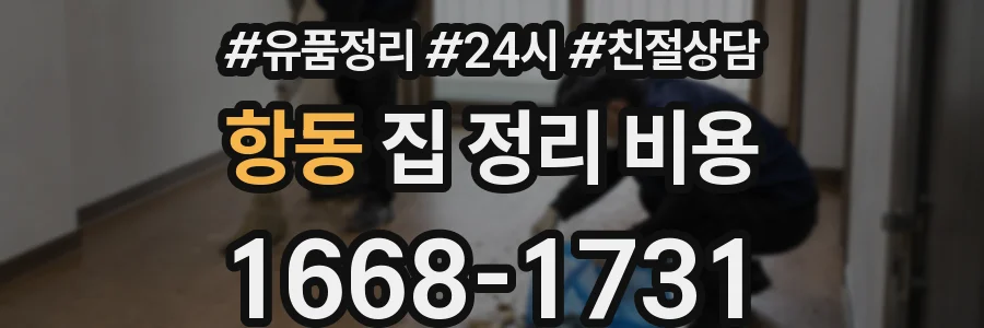항동 집 정리 비용
