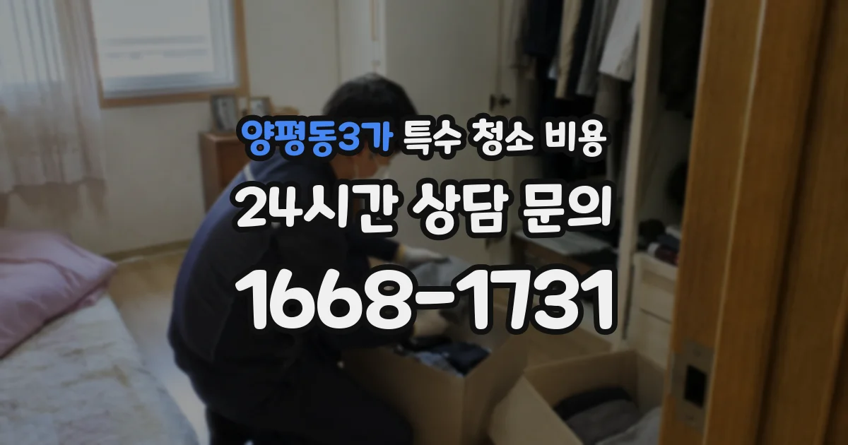 양평동3가 특수 청소 비용