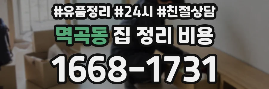 멱곡동 집 정리 비용