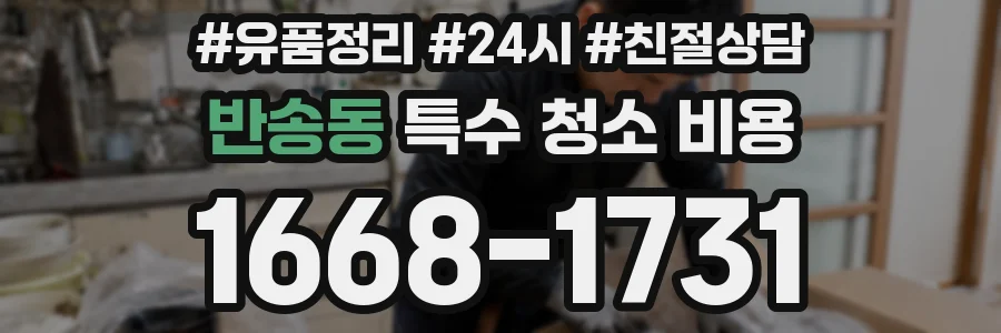 반송동 특수 청소 비용
