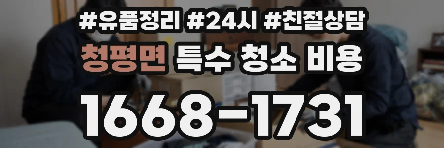 청평면 특수 청소 비용