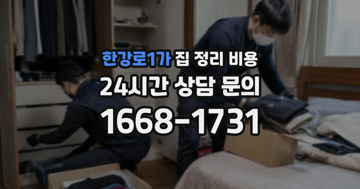 한강로1가 집 정리 비용