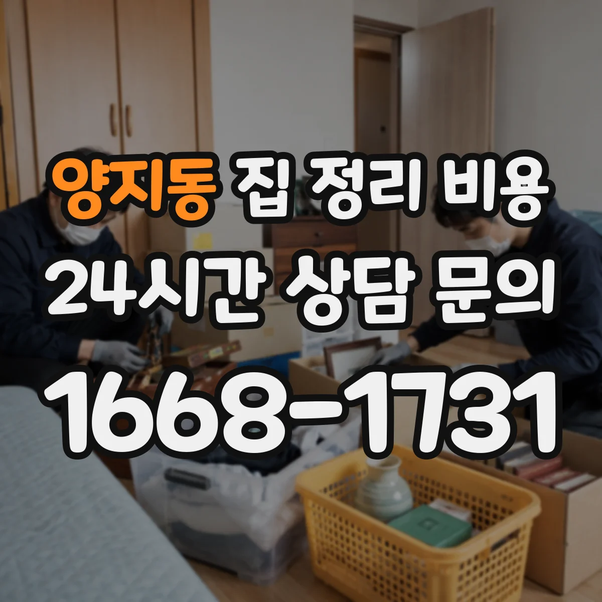 양지동 집 정리 비용