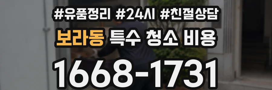 보라동 특수 청소 비용