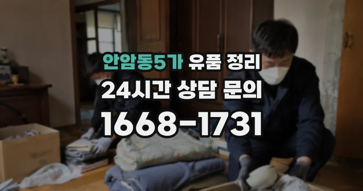 안암동5가 유품 정리
