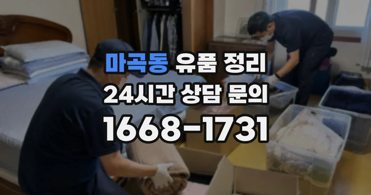 마곡동 유품 정리